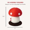 Mushroom cat climbing frame, sisal cat climbing post, interesting red and white mushroom design with fluffy base, cat scratching claw toy - 3 of 4