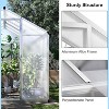 Sturdy Greenhouse, 6.25'x8' Shatterproof Polycarbonate with Large 24"x23" Roof Vent, Easy Setup - 2 of 4