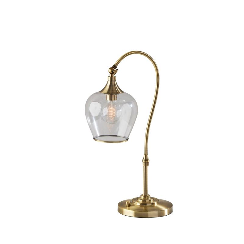 Bradford Desk Lamp (Includes Light Bulb) Antique Brass - Adesso, 1 of 12