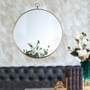 FONTOI Rahim Round Wall Mirror Iron Frame Decorative Circle Accent for Living Room Bedroom Vanity or Dressing Room Hallway, Gold, 30"*1"*34" - 2 of 4