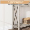 Entryway Table with 2 Drawers, 43'' Farmhouse Wood Console Sofa Table, Hallway Display Table with Storage Shelf, Industrial Foyer Table - 4 of 4