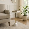 Minimalist End Table, Side Table, or Night Stand for Room Decor - Eye-Catching Marble Bedside Table with Ball Base for Home, Bedroom, or Living Room - 3 of 4