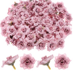 Unique Bargains Silk Rose Artificial Flower Heads - 1 of 4