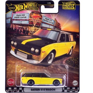 Hotwheels’71 DATSUN 510 WAGON yellow Datsun 510 Wagon Yellow and Black 