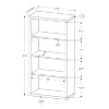 Monarch Specialties Bookshelf Bookcase Etagere 5 Tier 48InchH Office Bedroom Laminate Beige Contemporary Modern - 4 of 4