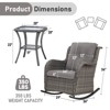 Gymojoy Outdoor Rocking Chair Rattan Rocker Chairs with Cushion - 2 of 4