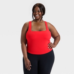 Women's Everyday Soft Square Neck Support Tank Top - All In Motion™ - 1 of 3