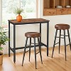 Bar Table, Narrow Long Bar Table, Kitchen Dining Table, Sturdy Metal Frame, Industrial Design, Rustic Brown - 3 of 4