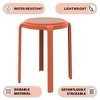 LeisureMod Tresse Stackable Dining Stool – Mid-Century Modern Round Backless Wicker-Top Seat Indoor Outdoor Use for Kitchen, Patio, Garden Set of 2 - 4 of 4