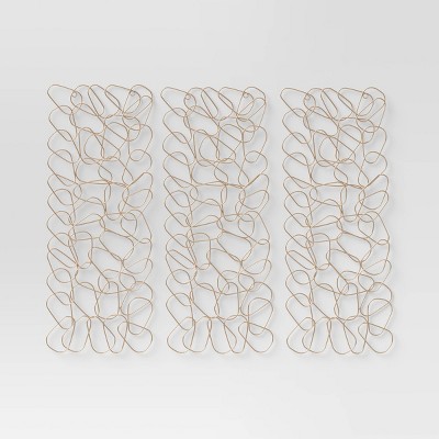 Set of 3 Loop Wall Sculpture Brass - Project 62™