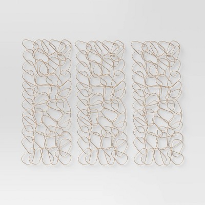 Set of 3 Loop Wall Sculpture Brass - Project 62™
