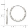 Black Bow Jewelry 2mm, Sterling Silver, Endless Hoop Earrings - 20mm (3/4 Inch) - 4 of 4