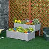 Resenkos Patio Planting Bed, Raised Garden Bed,4-Piece Raised Garden Bed with Legs, Self-Watering Planter Box Raised Bed, Gray - 4 of 4