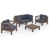 Christopher Knight Home Brava Outdoor Acacia Wood 4 Seater Chat Set with Cushions - 2 of 4