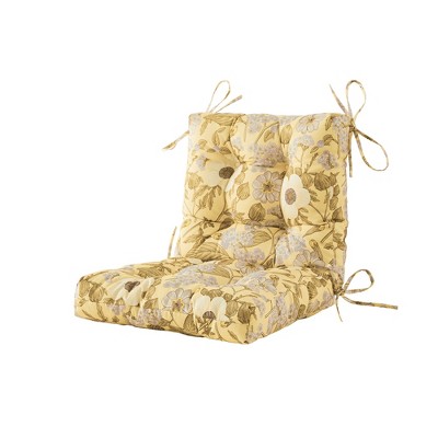 ARTPLAN Outdoor Chair Cushion,High Back Tufted Patio Cushion with Tie for Adirondack Rocker Chair,44"x21"x4",1 Count,Floral