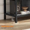 TV Stand for Television up to 75 Inches, TV Stand with Storage, Entertainment Center with Adjustable Legs, Rustic TV Stand with Open Shelves - 4 of 4