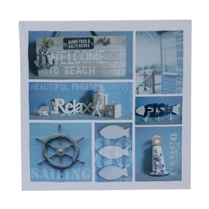 Beachcombers 7 Sect. Decor Decoration Canvas with 8 Light-Up LED - 1 of 2