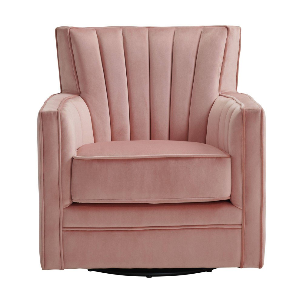 Photos - Coffee Table Lawson Swivel Chair Pink - Picket House Furnishings: Upholstered Velvet Ac