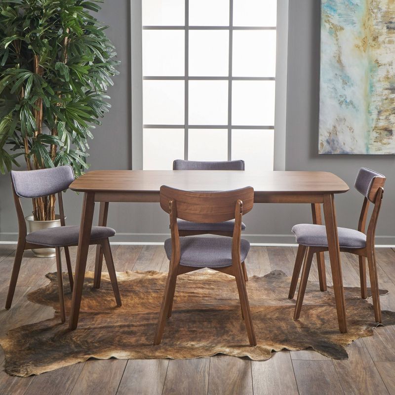 5pc Alma Mid Century Wood Dining Set - Christopher Knight Home, 3 of 10