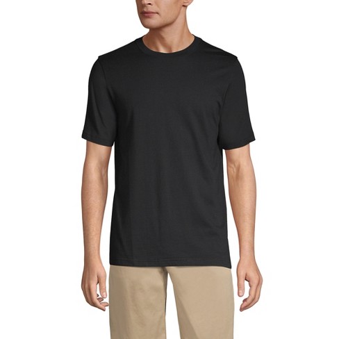 Lands' End Men's Super-t Short Sleeve T-shirt - Large - Black : Target