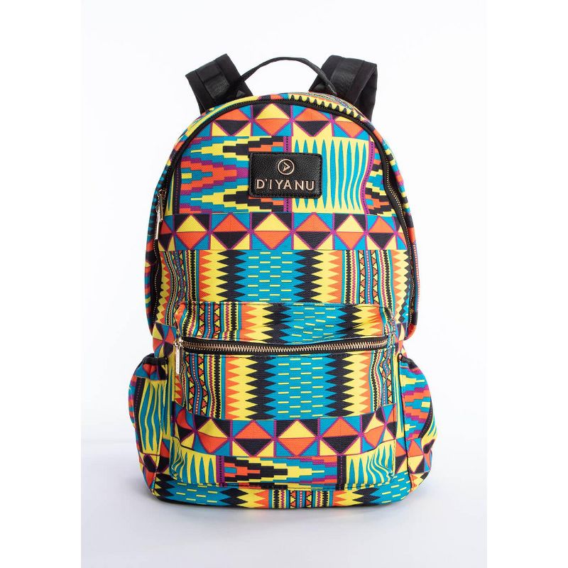 D'IYANU Unisex Dembe African Print Laptop 15" Backpack, 1 of 11