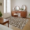 Floral Area Rug, Washable Modern Leaf Pattern Carpet, Non-Slip Low-Pile Throw Rug for Living Room, Bedroom, Dining Room - 4 of 4