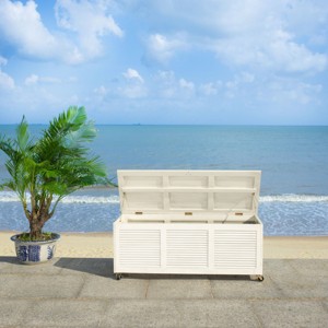 Elina 47.2 Inch L Outdoor Cushion Deck Box  - Safavieh - 1 of 3