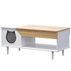 45'' Coffee Table Hidden Cat Litter Box Enclosure Kitty Litter Box Furniture with Storage Drawer and Metal Legs, Cat House for Living Room - 3 of 4