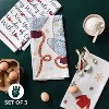 Folkulture Christmas Kitchen Towels | Pack of 3 (26" x 20") | Cotton Farmhouse Dish & Tea Towels | Boho Decor for Baking & Christmas Gift Set - 2 of 4