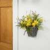 Northlight Lemon and Daisy Hanging Spring Wall Basket - 12"  - Yellow - 3 of 4