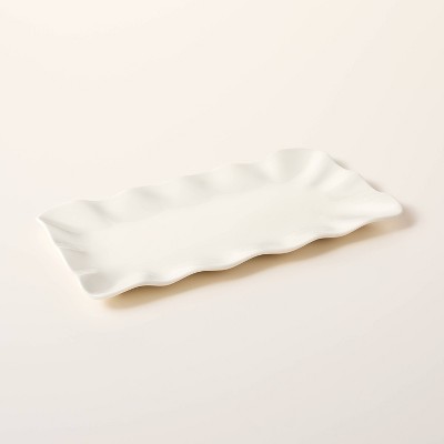 Ruffled Ceramic Serving Platter Cream - kate spade new york x Target
