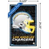 Trends International NFL Los Angeles Chargers - Neon Helmet 23 Framed Wall Poster Prints - 3 of 4