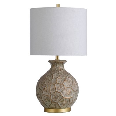 Round Transitional Moulded Table Lamp with Base Gold - StyleCraft