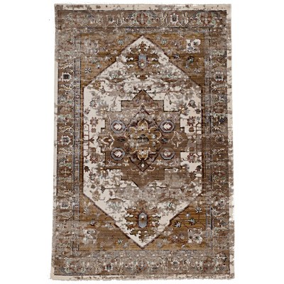 5'x8' Illusions Traditional Rug Ivory/Gold - Linon