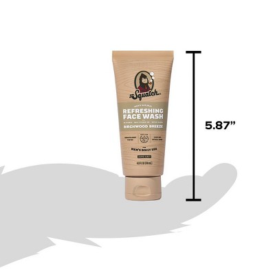 DR. SQUATCH Men's Hydrating Face Wash - Birchwood Breeze - 4floz: For Normal Skin, Gel Cleanser