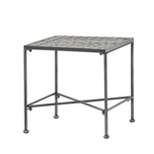 Petra Square Iron Patio Side Table - Black - Christopher Knight Home