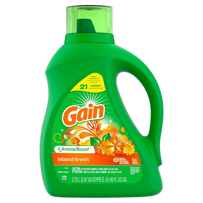 Gain + Aroma Boost Island Fresh Scent HE Compatible Liquid Laundry Detergent, 5 of 11