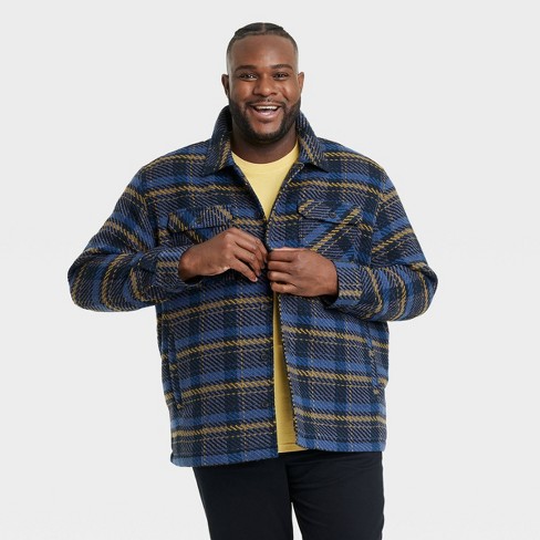 Blue cheap tartan jacket