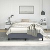 vidaXL Queen Bed Frame, Velvet Upholstered Platform Bed Frame, Dark Gray, No Mattress - 3 of 4