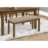 Monarch Specialties Bench 42 inch Rectangular Wood Upholstered Dining Room Kitchen Entryway Brown And Beige Transitional - 2 of 4