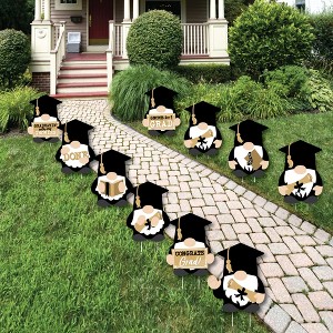 Big Dot of Happiness Grad Gnomes Lawn Decorations - 10 Piece - 1 of 4