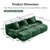 Aukfa Modular Teddy Fabric Sofa,Convertible Modular Sectional Sofa Set , 3-Seats with 1/2/3 Ottoman Soft Boneless Design for Living Room - 4 of 4