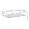 NicBex Modern Rectangle Coffee Table with Glass Top and Metal Legs for Living Room - 2 of 4
