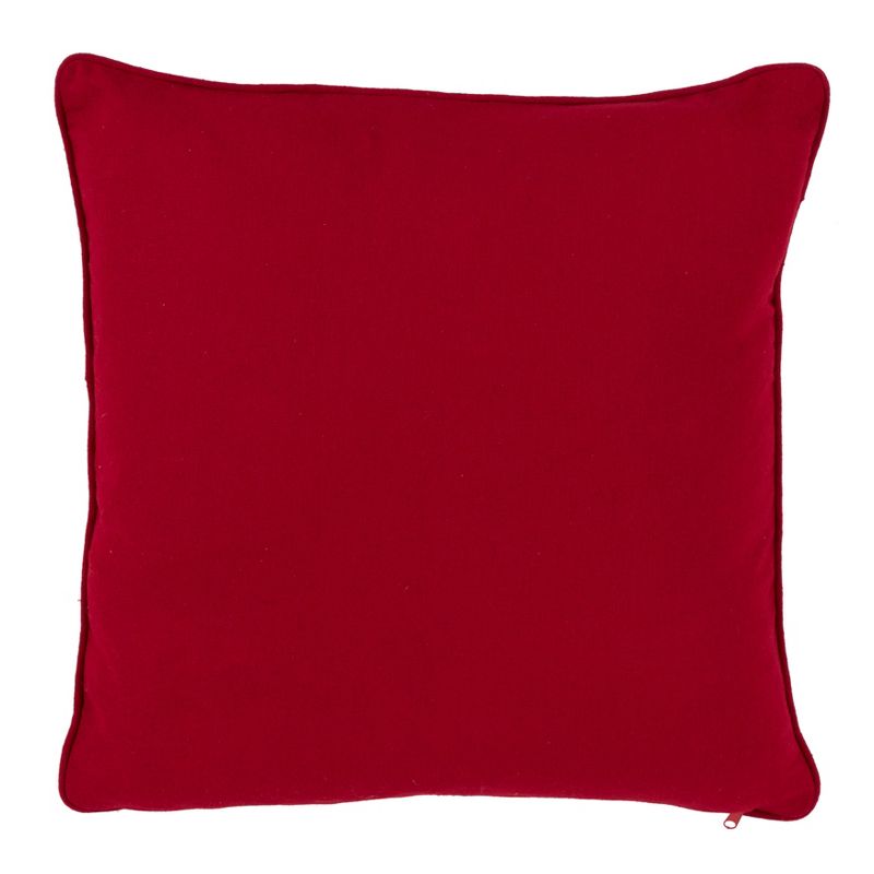 16&#34;x16&#34; Snowflake Poly Blend Down-Filled Square Throw Pillow Red - Saro Lifestyle, 3 of 5
