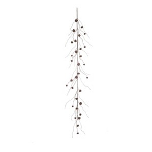 Transpac Metal 48 in. Brown Christmas Rustic Bell Garland - 1 of 2