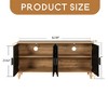 63" Large Accent Storage Cabinet with Carved Door for Living Room,Entryway - Leovsnove - 3 of 4