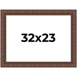 PosterPalooza | 32x23 Wide Bamboo Picture Frame, UV Acrylic, 4 Finishes - Brown, Black, Silver, and Natural - 1 of 4