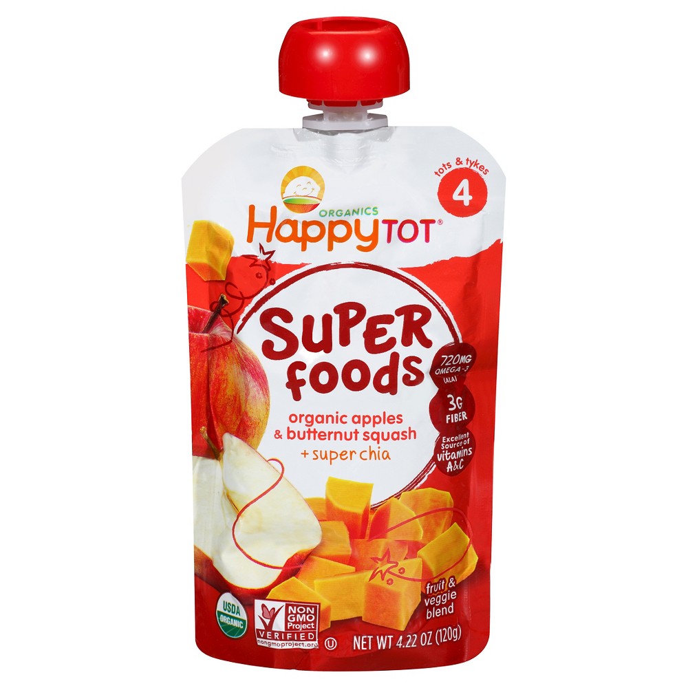 UPC 852697001309 product image for HappyTot Happy Baby Apple Squash 4.2 oz | upcitemdb.com