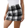 Women's Plaid High Waist Mini Skirt - Fall Bodycon Dress for Fashion Outfits 01 Black Plaid 01 Black Plaid Large - 2 of 4