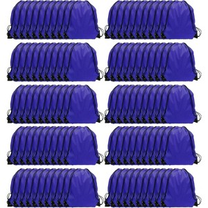 Waterproof Drawstring Backpack Bulk, Nylon Cinch Bags in 10 Colors for School, Gym, Sports - 1 of 4
